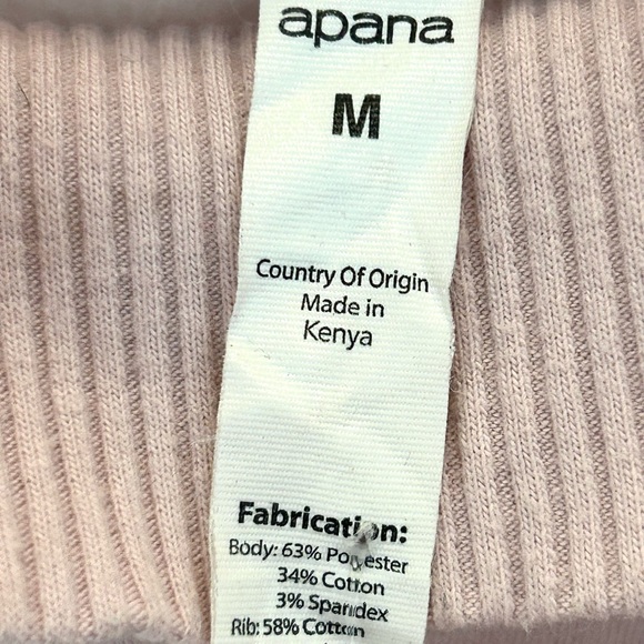 Muted pink sweat  shirt by Apana. Size Med. - Picture 3 of 4